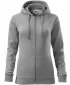 Ženski pulover MALFINI TRENDY ZIPPER 411 TEMNO SIVI POUDARKI