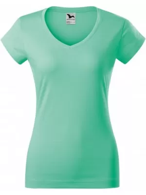 Ženska majica s kratkimi rokavi MALFINI FIT V-NECK 162 KOVNICA
