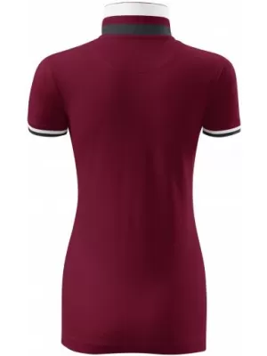 Ženska majica s kratkimi rokavi z ovratnikom MALFINI PREMIUM COLLAR UP 257 GRANAT