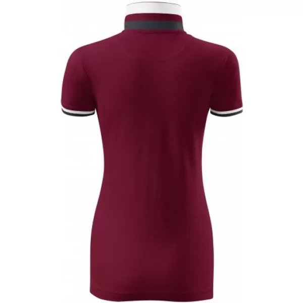  Ženska majica s kratkimi rokavi z ovratnikom MALFINI PREMIUM COLLAR UP 257 GRANAT 