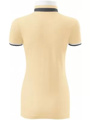 Ženska majica s kratkimi rokavi z ovratnikom MALFINI PREMIUM COLLAR UP 257 BURBONSKA VANILIJA