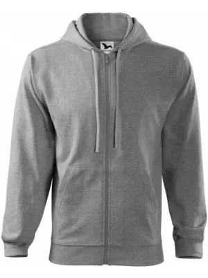 Moški pulover MALFINI TRENDY ZIPPER 410 TEMNO SIVI POUDARKI