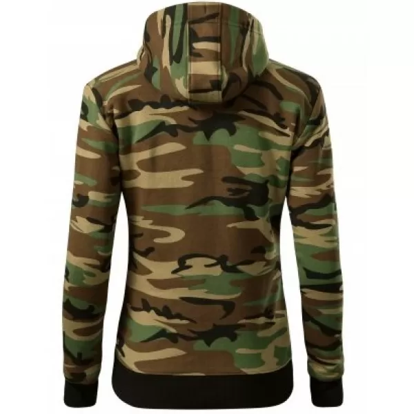  Ženski pulover MALFINI CAMO ZIPPER C20 KAMUFLAŽNO RJAVA 