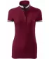 Ženska majica s kratkimi rokavi z ovratnikom MALFINI PREMIUM COLLAR UP 257 GRANAT