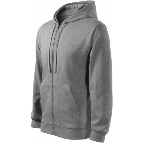  Moški pulover MALFINI TRENDY ZIPPER 410 TEMNO SIVI POUDARKI 