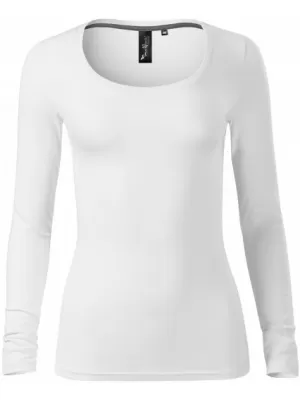 Ženska majica z dolgimi rokavi MALFINI PREMIUM BRAVE 156 BELA