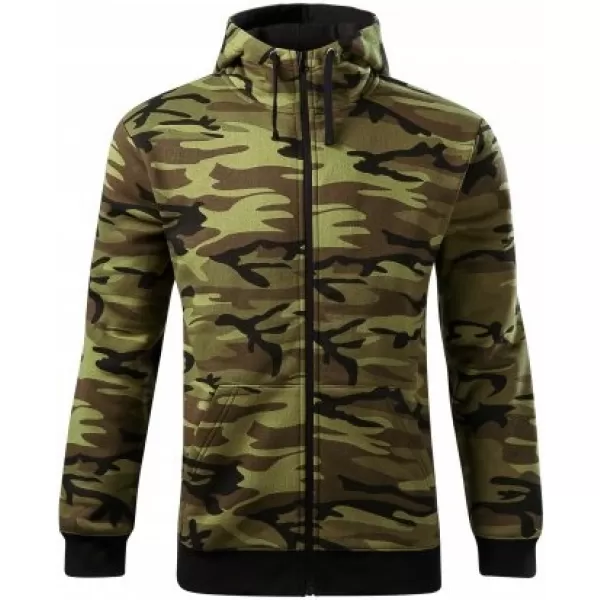  Moški pulover MALFINI CAMO ZIPPER C19 KAMUFLAŽNO ZELENA 