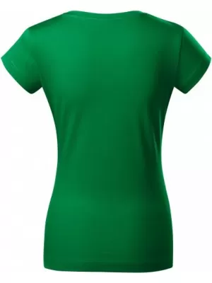 Ženska majica s kratkimi rokavi MALFINI FIT V-NECK 162 SREDNJE ZELENA