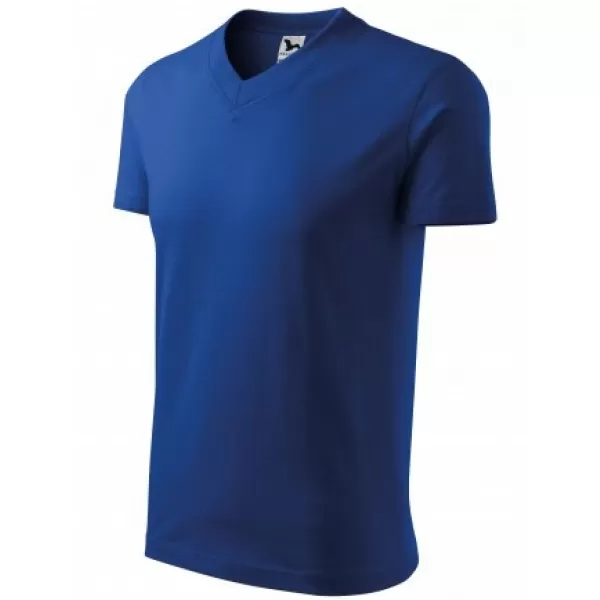  Moška majica s kratkimi rokavi MALFINI V-NECK 102 KRALJEVSKO MODRA 