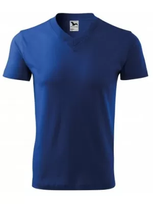 Moška majica s kratkimi rokavi MALFINI V-NECK 102 KRALJEVSKO MODRA