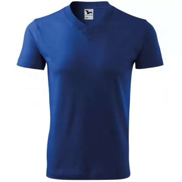  Moška majica s kratkimi rokavi MALFINI V-NECK 102 KRALJEVSKO MODRA 
