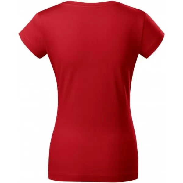  Ženska majica s kratkimi rokavi MALFINI FIT V-NECK 162 RDEČA 
