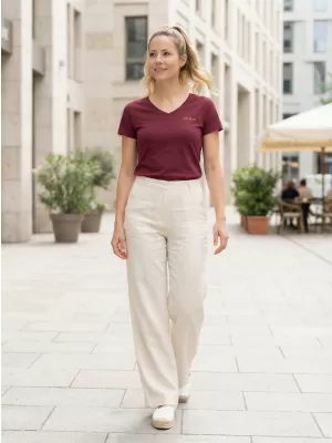 Ženska majica s kratkimi rokavi ALTISPORT LUKENA LTSS701 BORDO