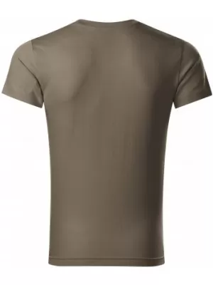 Moška majica s kratkimi rokavi MALFINI SLIM FIT V-NECK 146 VOJSKE
