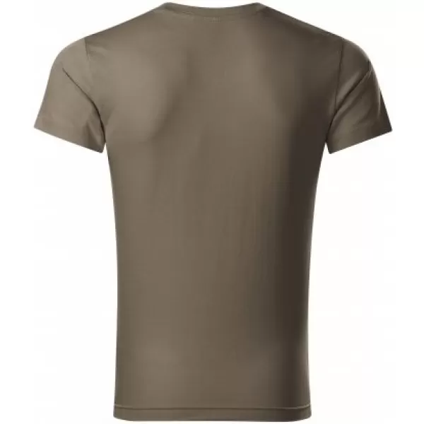  Moška majica s kratkimi rokavi MALFINI SLIM FIT V-NECK 146 VOJSKE 