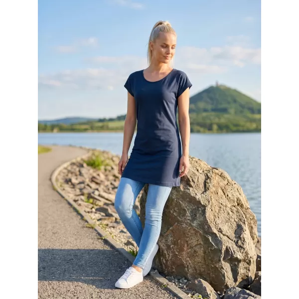  Ženska dolga majica s kratkimi rokavi MALFINI LOVE 123 MORNARSKO MODRA 