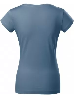 Ženska majica s kratkimi rokavi MALFINI FIT V-NECK 162 DENIM