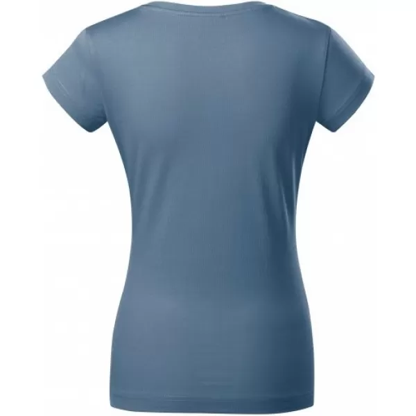 Ženska majica s kratkimi rokavi MALFINI FIT V-NECK 162 DENIM 
