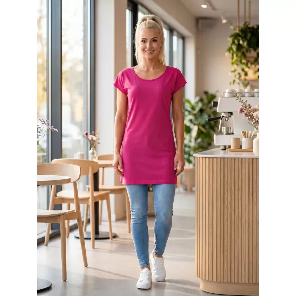  Ženska dolga majica s kratkimi rokavi MALFINI LOVE 123 MAGENTA 