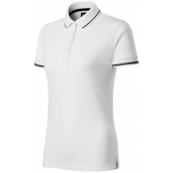  Ženska majica s kratkimi rokavi z ovratnikom MALFINI PREMIUM PERFECTION PLAIN 253 BELA 