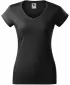 Ženska majica s kratkimi rokavi MALFINI FIT V-NECK 162 EBENOVINASTO SIVA