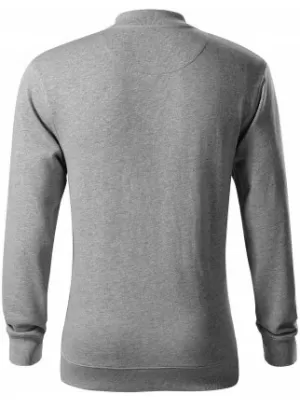 Moški pulover MALFINI PREMIUM BOMBER 453 TEMNO SIVI POUDARKI