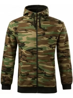 Moški pulover MALFINI CAMO ZIPPER C19 KAMUFLAŽNO RJAVA