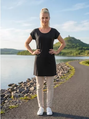 Ženska dolga majica s kratkimi rokavi MALFINI LOVE 123 ČRNA