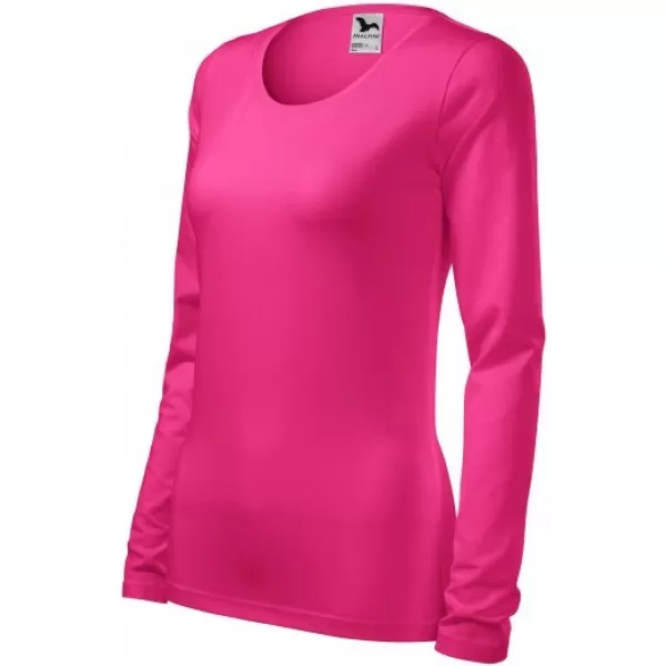  Ženska majica z dolgimi rokavi MALFINI SLIM 139 MAGENTA 