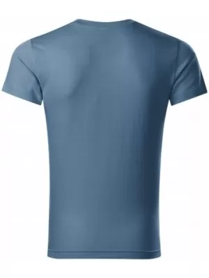 Moška majica s kratkimi rokavi MALFINI SLIM FIT V-NECK 146 DENIM
