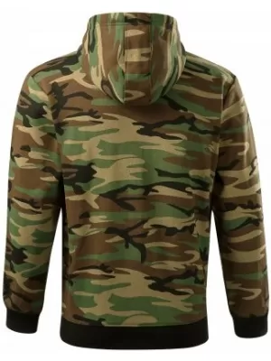 Moški pulover MALFINI CAMO ZIPPER C19 KAMUFLAŽNO RJAVA
