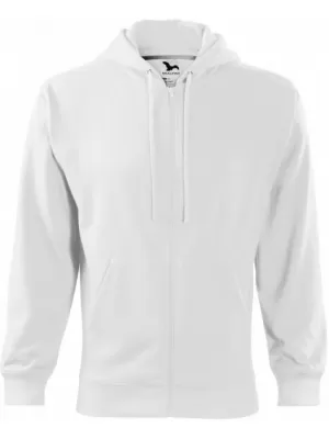 Moški pulover MALFINI TRENDY ZIPPER 410 BELA