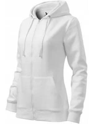 Ženski pulover MALFINI TRENDY ZIPPER 411 BELA