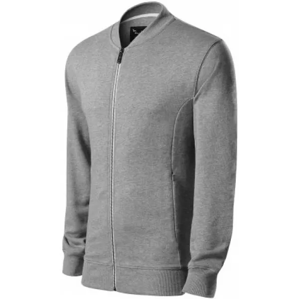  Moški pulover MALFINI PREMIUM BOMBER 453 TEMNO SIVI POUDARKI 