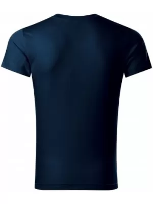 Moška majica s kratkimi rokavi MALFINI SLIM FIT V-NECK 146 MORNARSKO MODRA