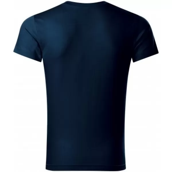  Moška majica s kratkimi rokavi MALFINI SLIM FIT V-NECK 146 MORNARSKO MODRA 