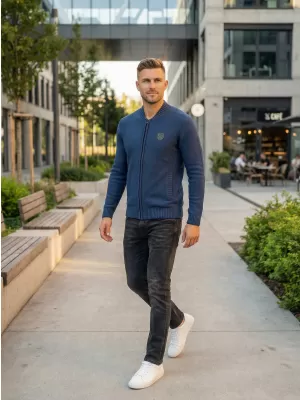 Moški pulover ALTISPORT ZINAJ MPLS093 TEMNO MODRA