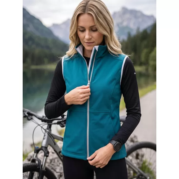  Ženski softshell telovnik MALFINI VISION 516 TEMNO TURKIZNA 
