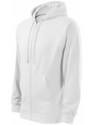 Moški pulover MALFINI TRENDY ZIPPER 410 BELA