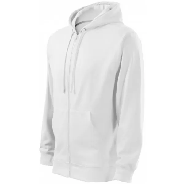  Moški pulover MALFINI TRENDY ZIPPER 410 BELA 