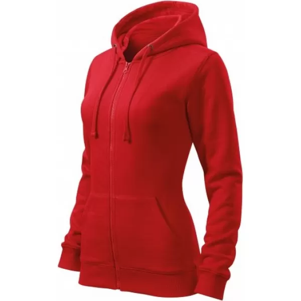  Ženski pulover MALFINI TRENDY ZIPPER 411 RDEČA 