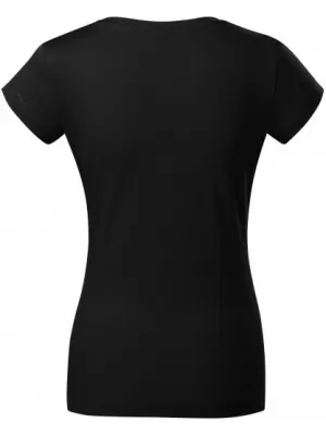 Ženska majica s kratkimi rokavi MALFINI FIT V-NECK 162 ČRNA