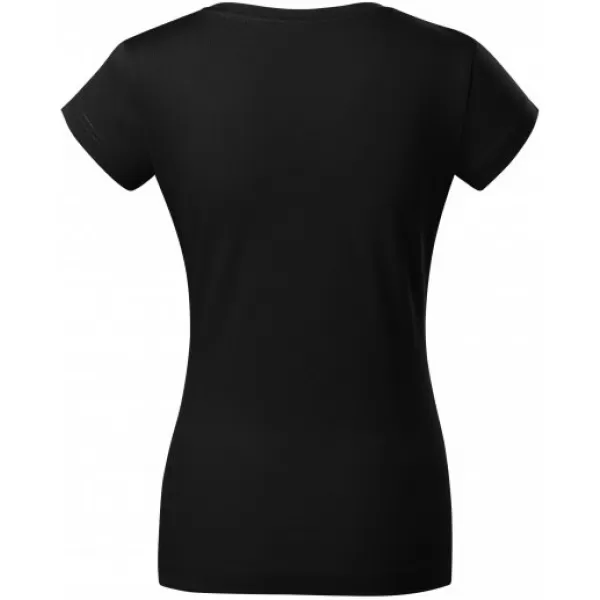  Ženska majica s kratkimi rokavi MALFINI FIT V-NECK 162 ČRNA 