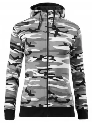 Ženski pulover MALFINI CAMO ZIPPER C20 KAMUFLAŽNO SIVA