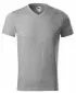 Moška majica s kratkimi rokavi MALFINI HEAVY V-NECK 111 TEMNO SIVI POUDARKI