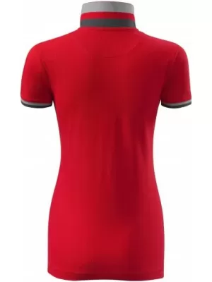 Ženska majica s kratkimi rokavi z ovratnikom MALFINI PREMIUM COLLAR UP 257 RDEČA FORMULA