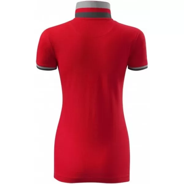  Ženska majica s kratkimi rokavi z ovratnikom MALFINI PREMIUM COLLAR UP 257 RDEČA FORMULA 