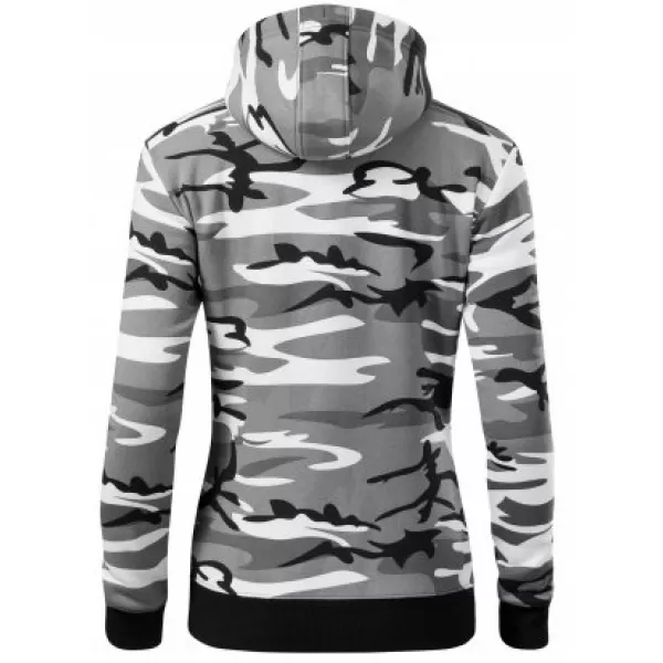  Ženski pulover MALFINI CAMO ZIPPER C20 KAMUFLAŽNO SIVA 