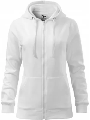 Ženski pulover MALFINI TRENDY ZIPPER 411 BELA