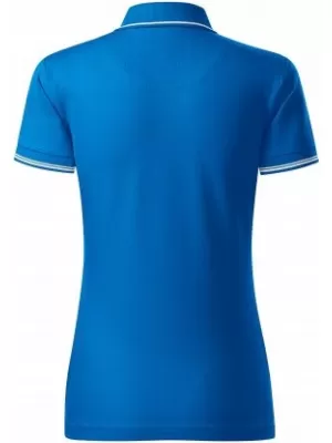 Ženska majica s kratkimi rokavi z ovratnikom MALFINI PREMIUM PERFECTION PLAIN 253 DIHALKA MODRA
